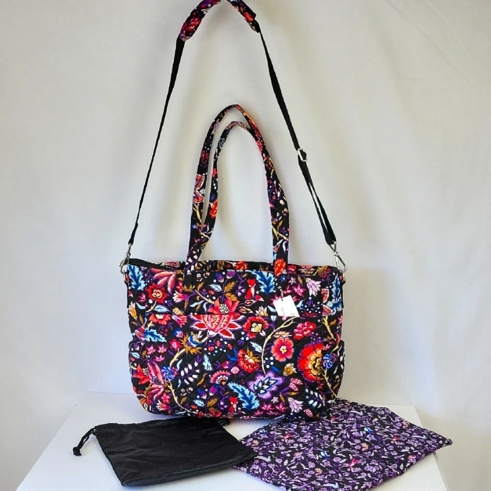 Vera Bradley Iconic Ultimate Convertible Baby Bag in Foxwood Print